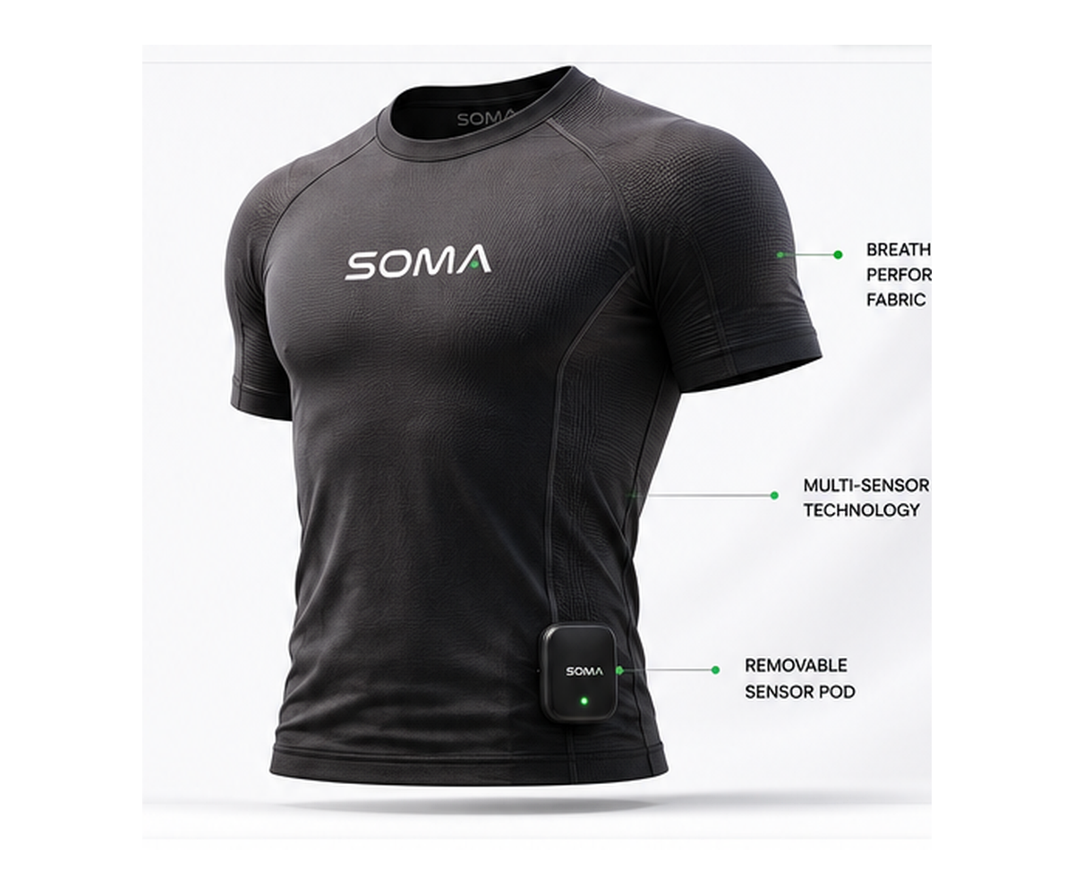 T-shirt tecnica SOMA con sensor pod removibile